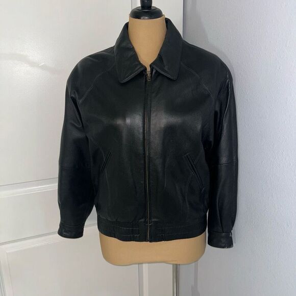 Wilsons Leather Black Jacket - Picture 1 of 8